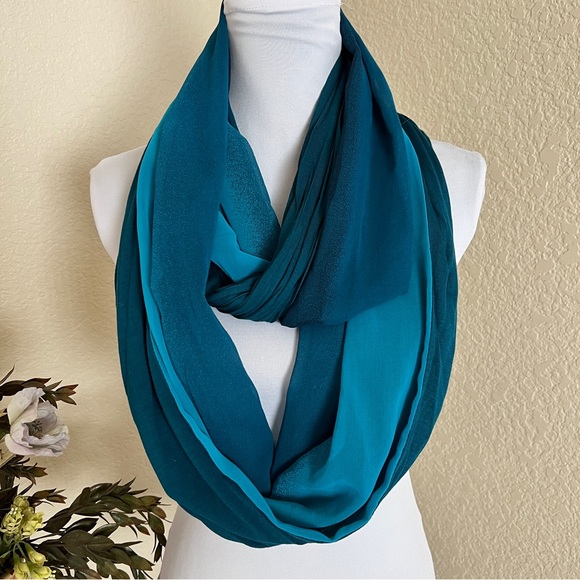 Express Chiffon and Knit Infinity Scarf - Picture 1 of 9